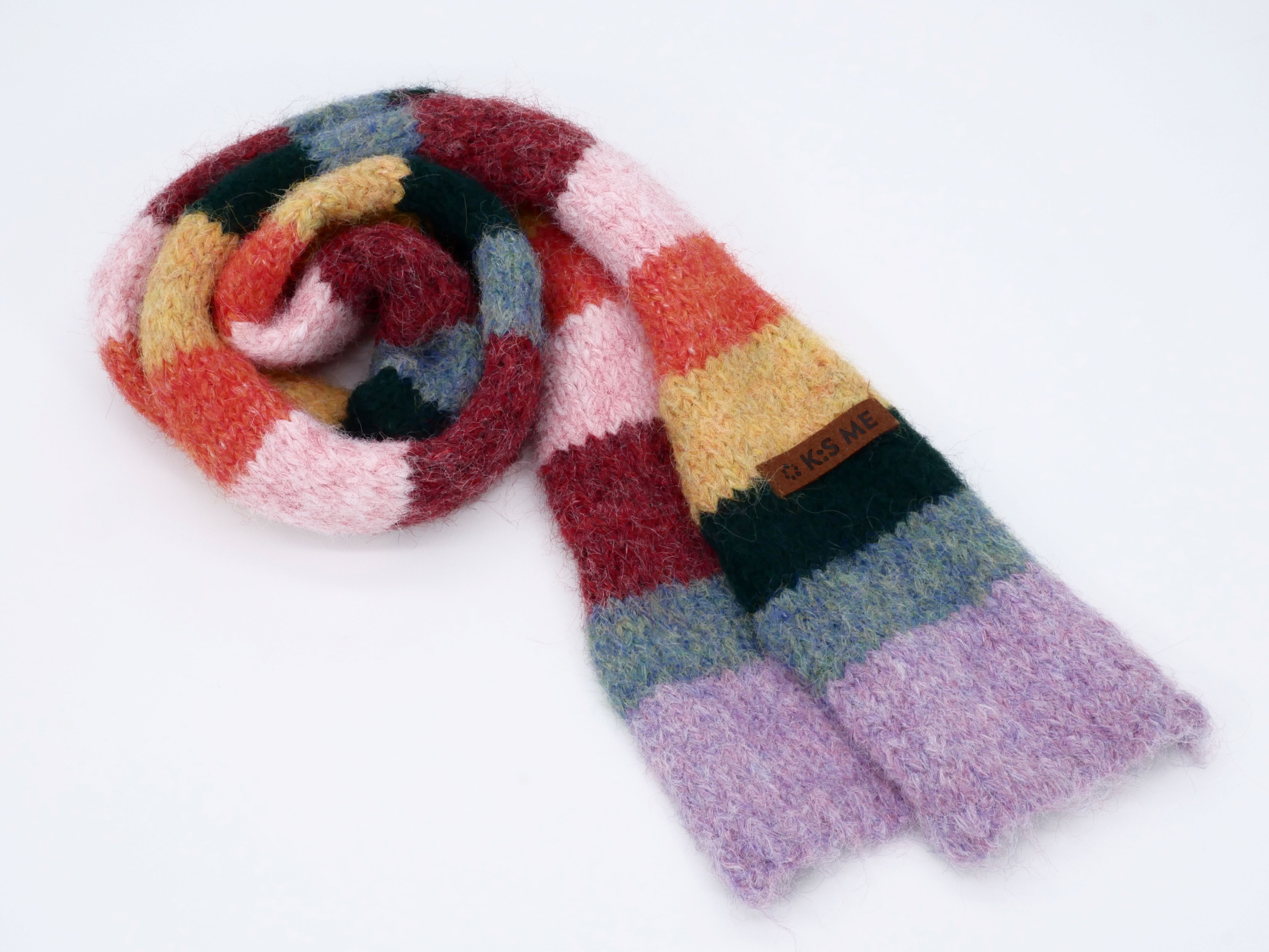 Winterschal Streifen bunt