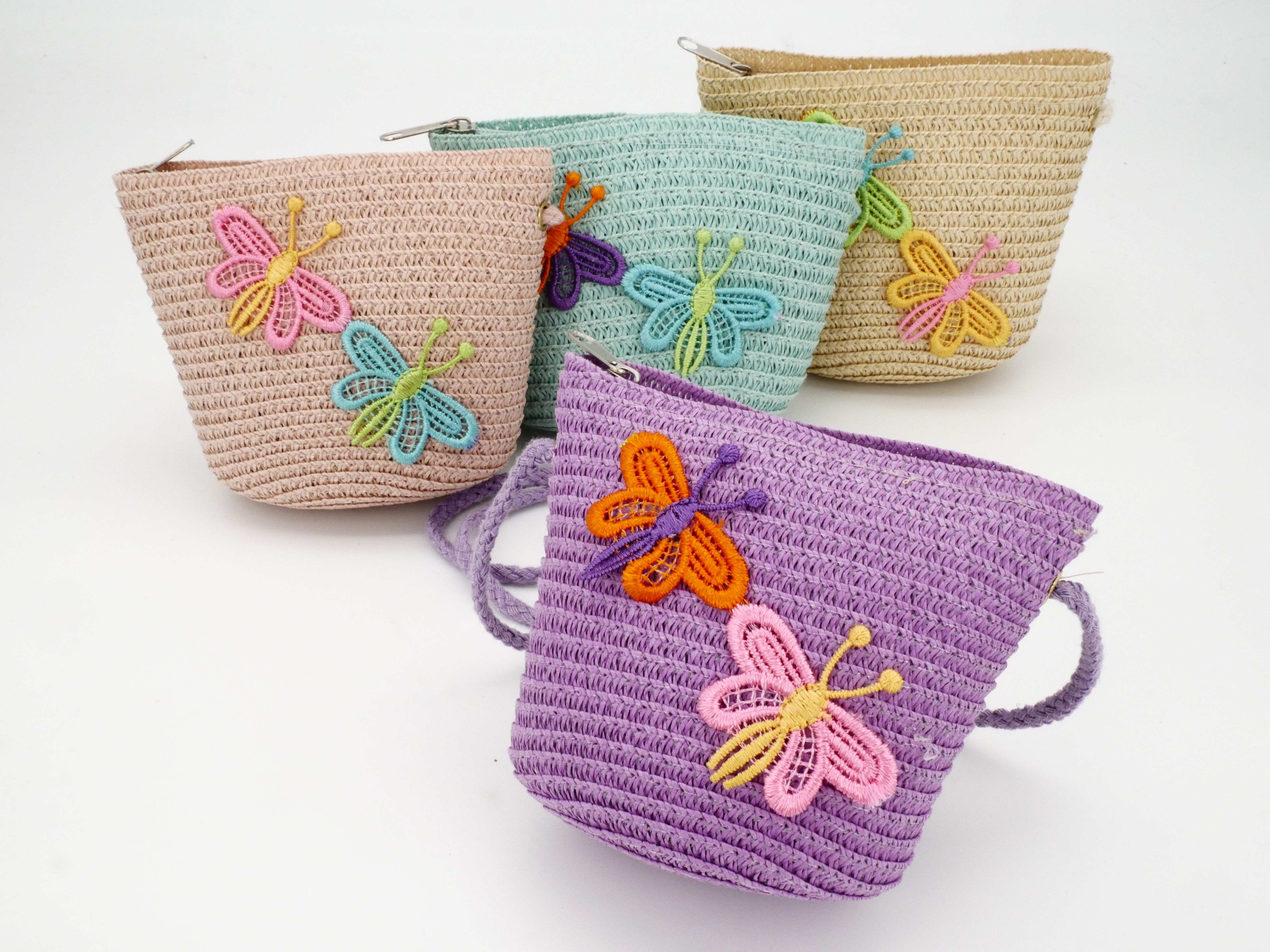 Basttasche  Schmetterlinge