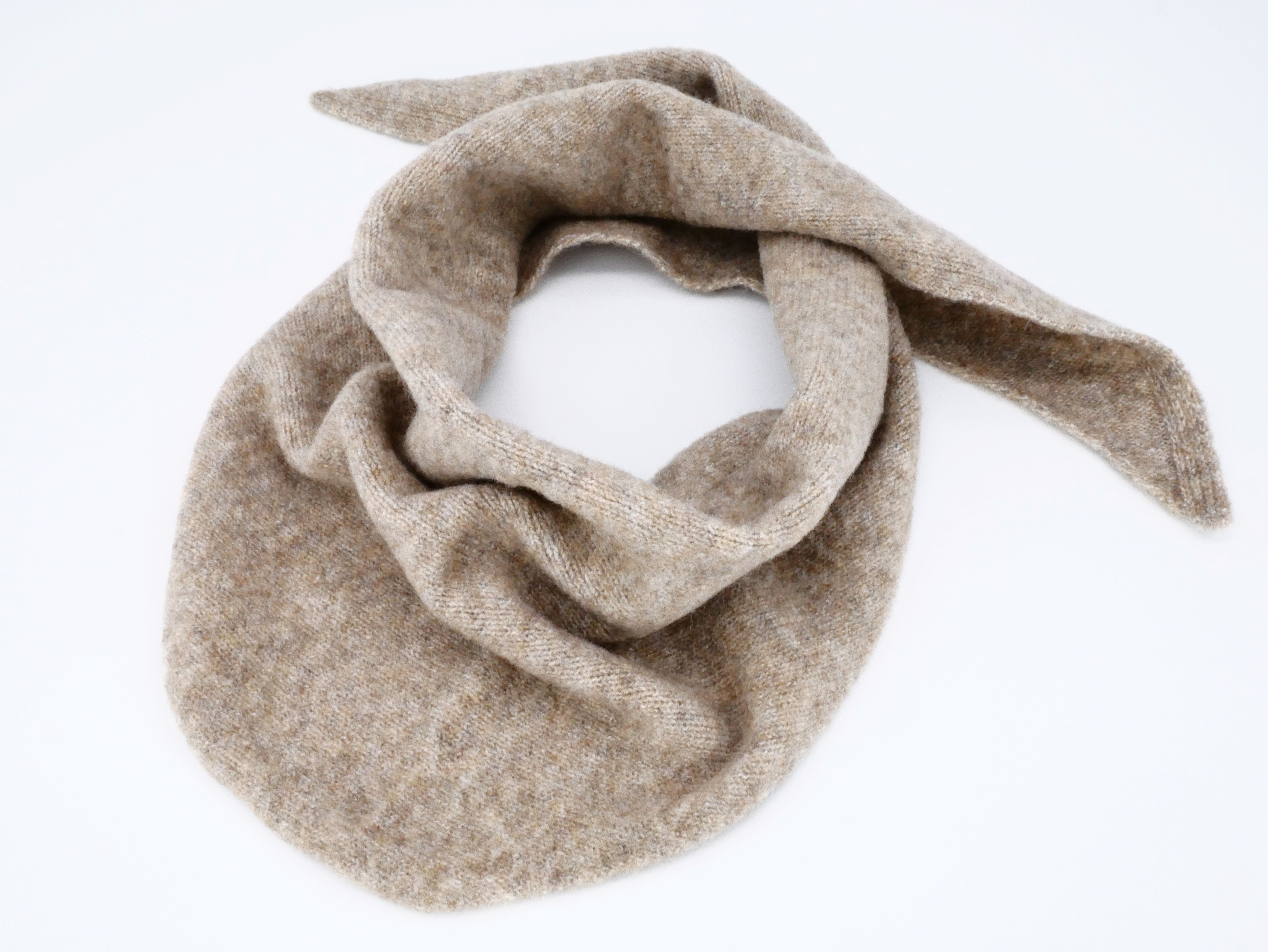 Winter Dreiecktuch uni grau klein