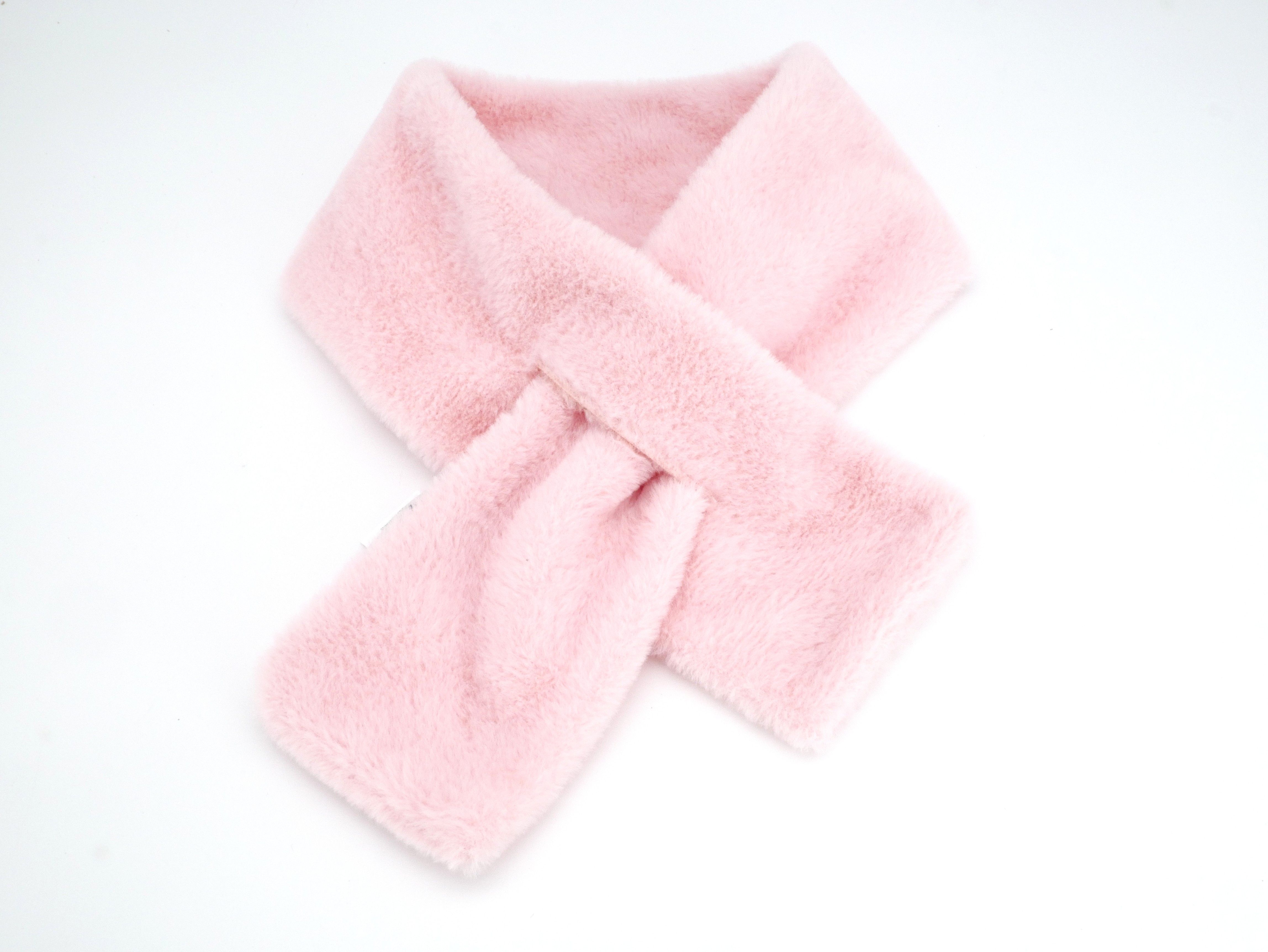 Winterschal Plüsch rosa uni
